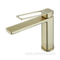 Bathroom faucet single handle square main mixer